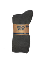 Load image into Gallery viewer, KIDS SCHOOLWEAR COTTON CREW SOCK - 3PK
