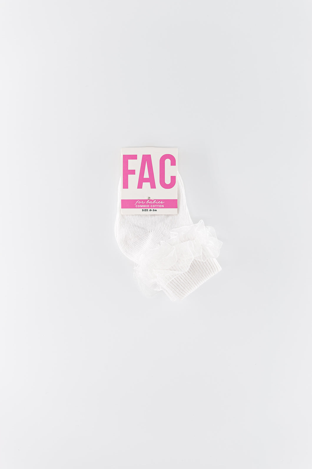 BABIES ORGANZA FRILL SOCK